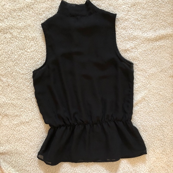 George High neck bow tie peplum top - Picture 4 of 5